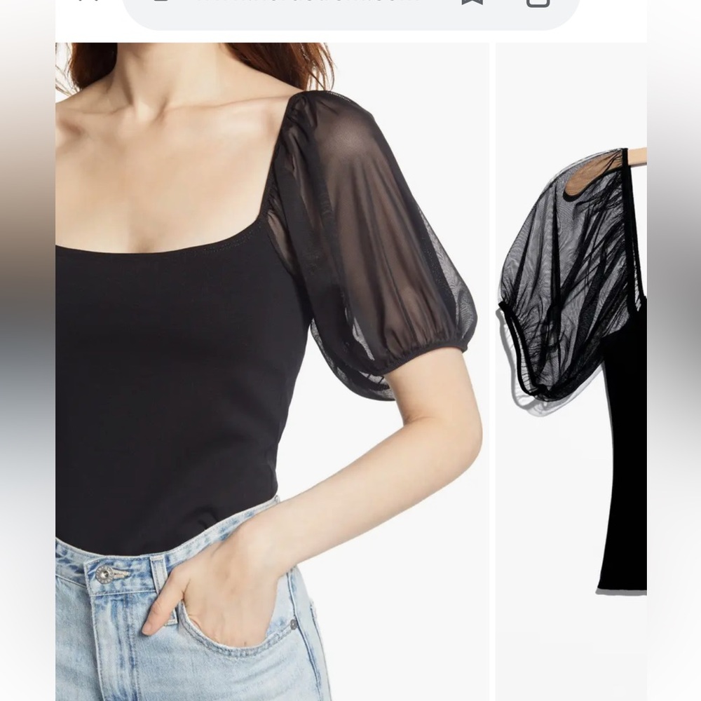 Free People Convertible Puff Sleeve Top